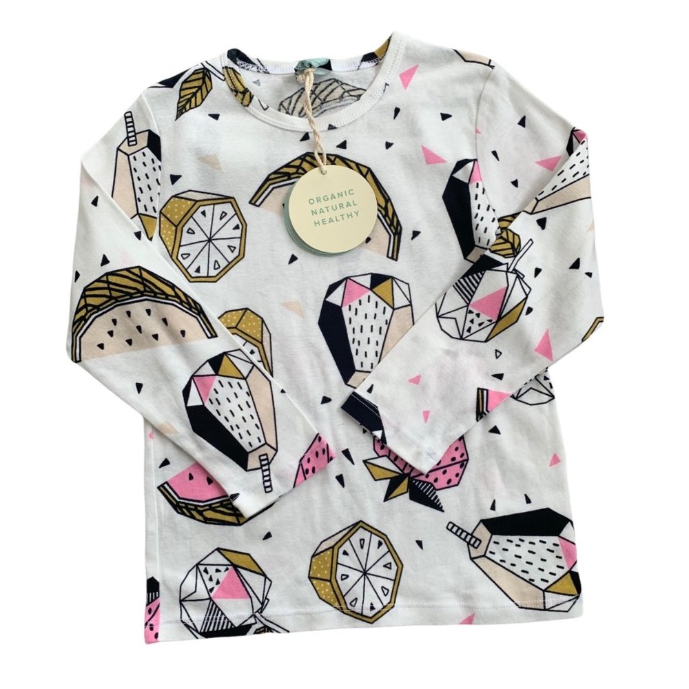 NWT IGI Organic Cubic Fruit Long Sleeve Tee 5